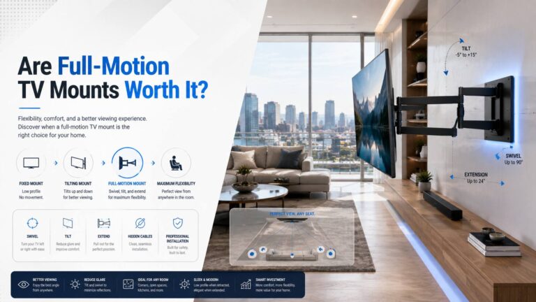 Full motion tv wall mount